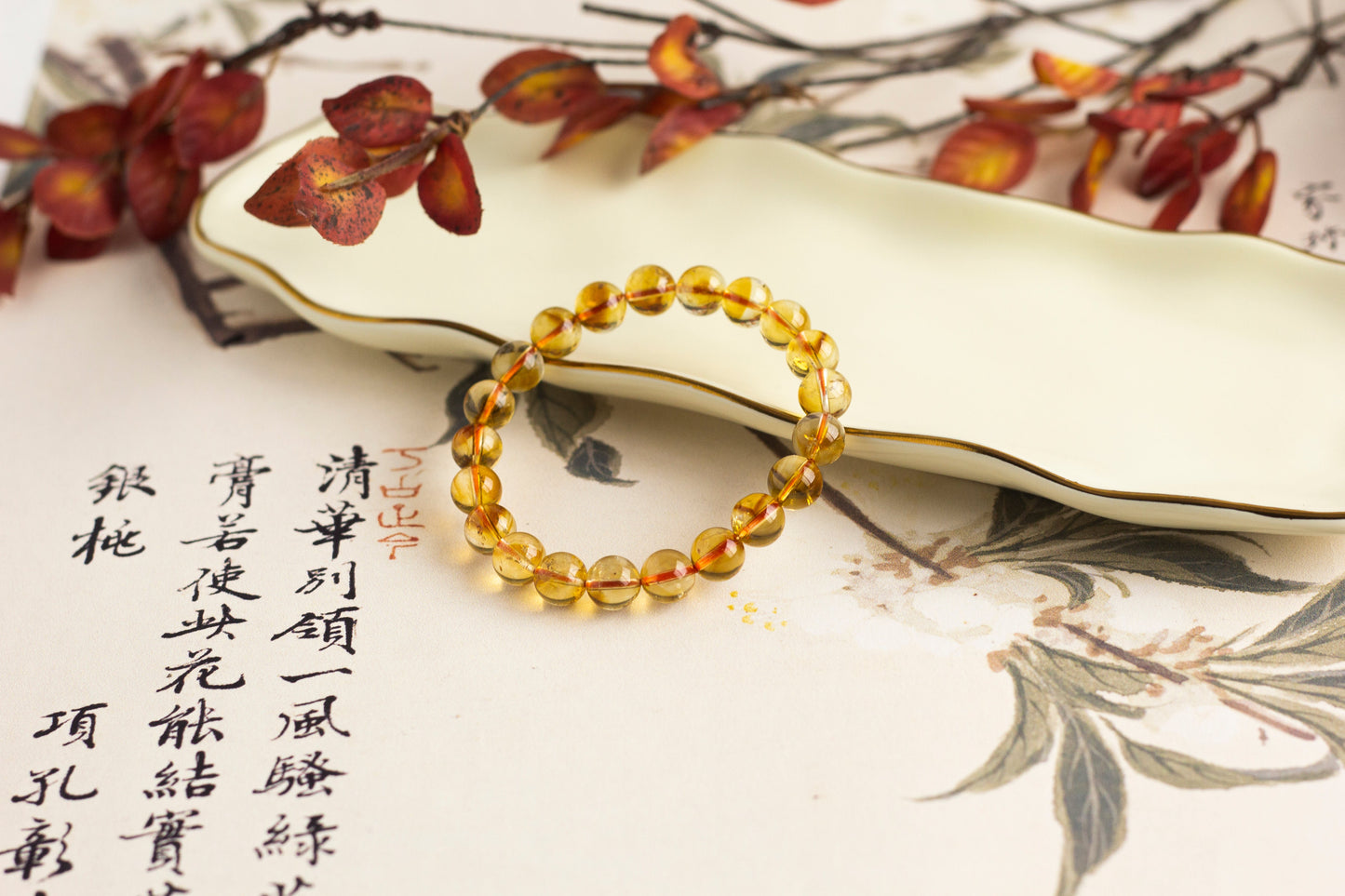 <You's jewelry>Exclusive customized yellow pagoda crystal bracelet (9+)