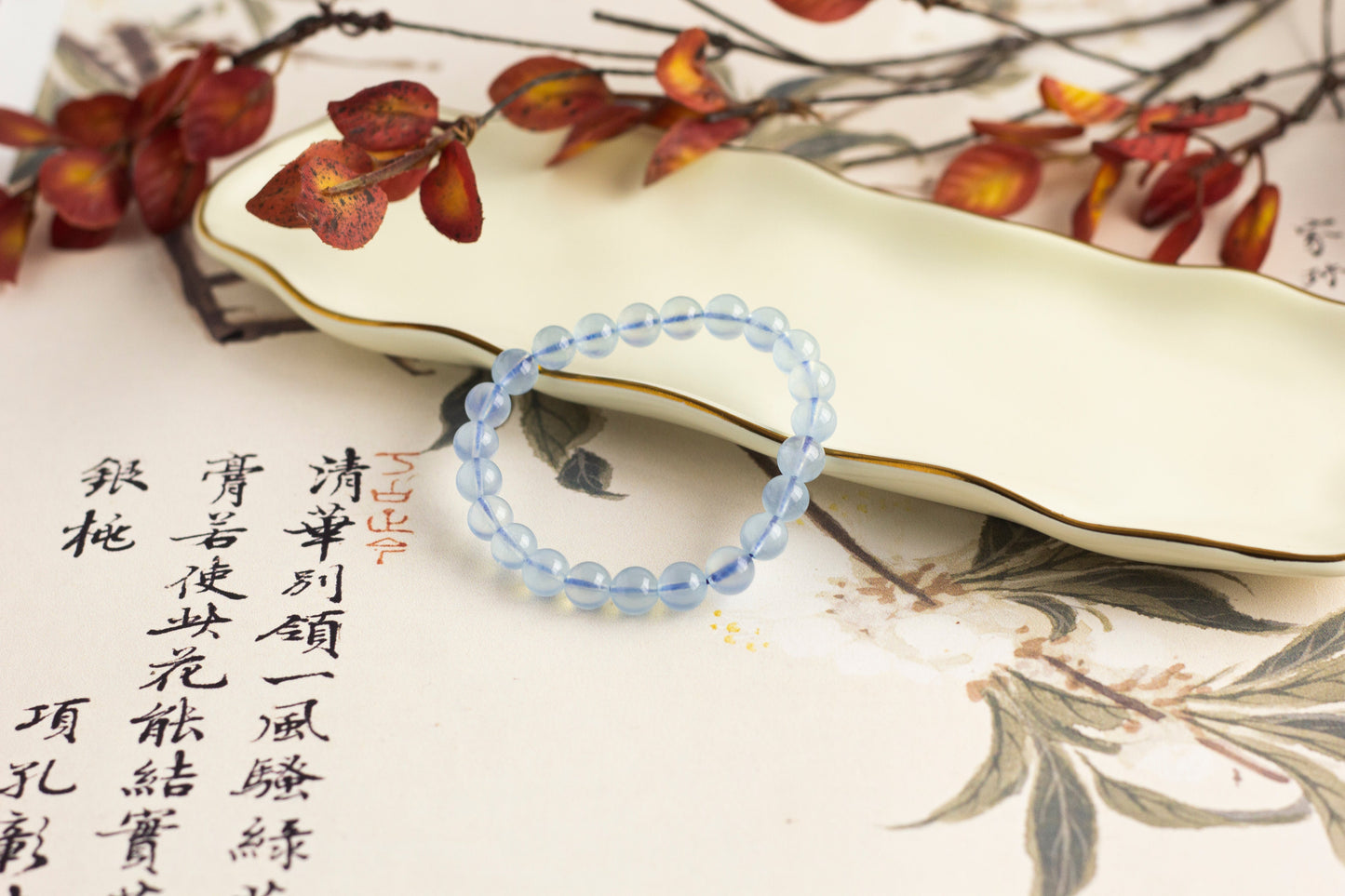 <You's jewelry>Exclusive customized aquamarine bracelet (8+)