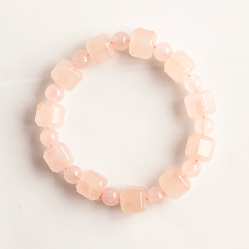 <You's jewelry>Exclusive customized rose quartz sugar cube bracelet