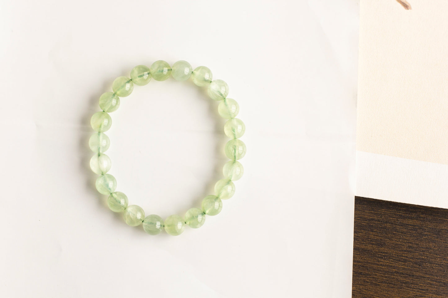 <You's jewelry>Exclusive customized prehnite bracelet (8+)