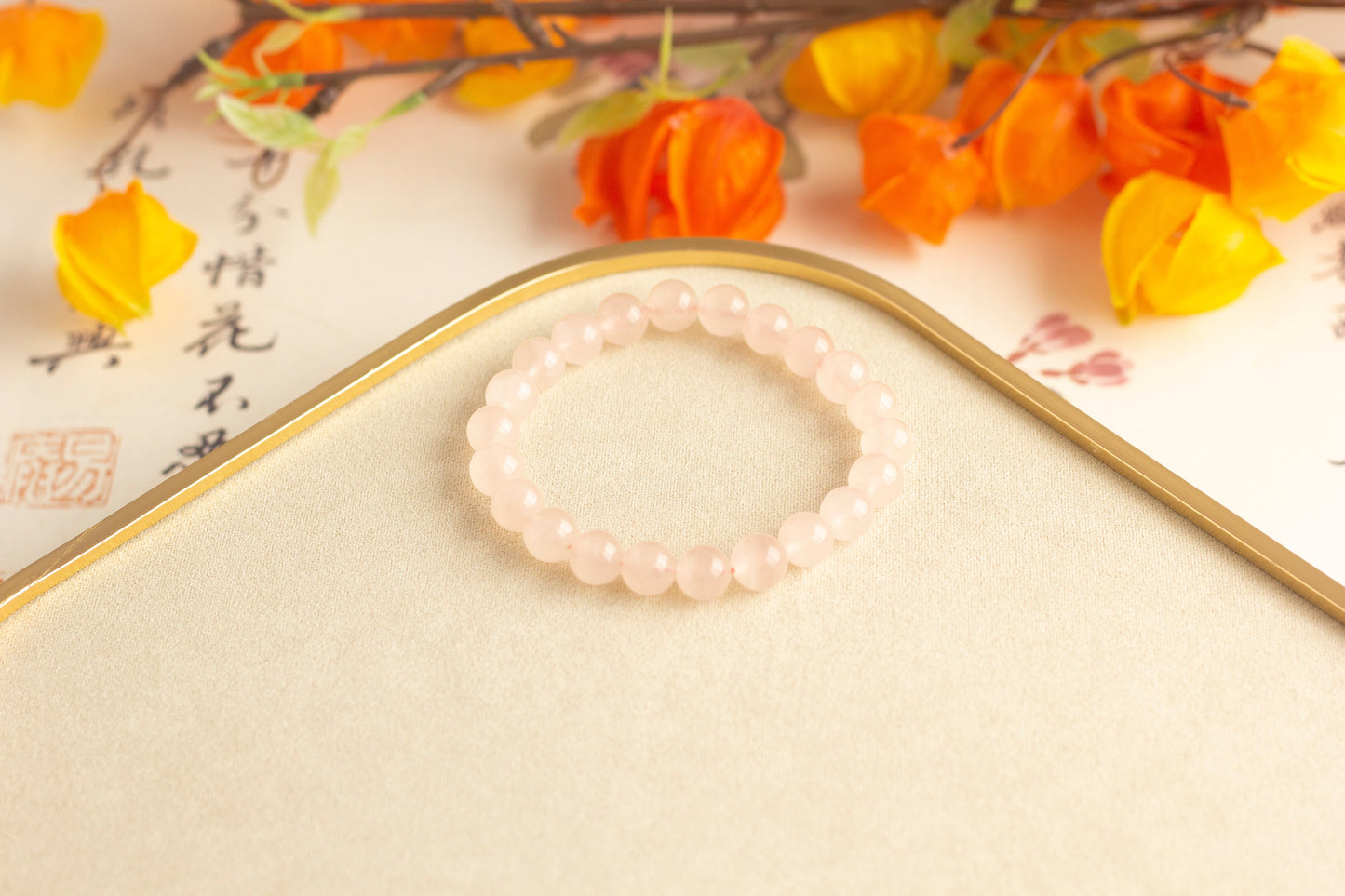 <You's jewelry>Exclusive customized rose quartz bracelet (8+)