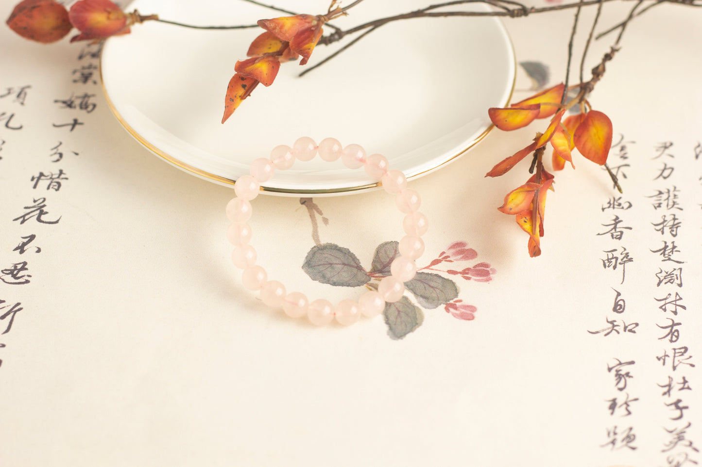 <You's jewelry>Exclusive customized rose quartz bracelet (8+)