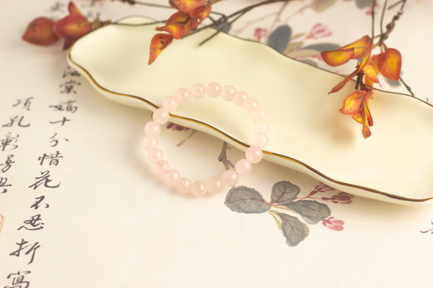 <You's jewelry>Exclusive customized rose quartz bracelet (8+)