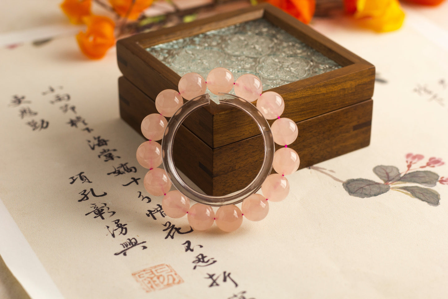 <You's jewelry>Exclusive customized pink crystal bracelet (14+)