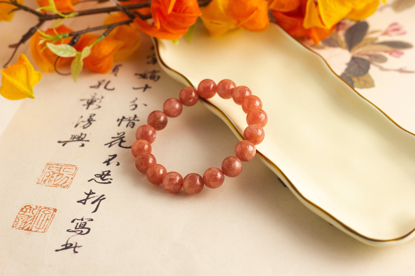 <You's jewelry>Exclusive customized rhodolite bracelet （11+）