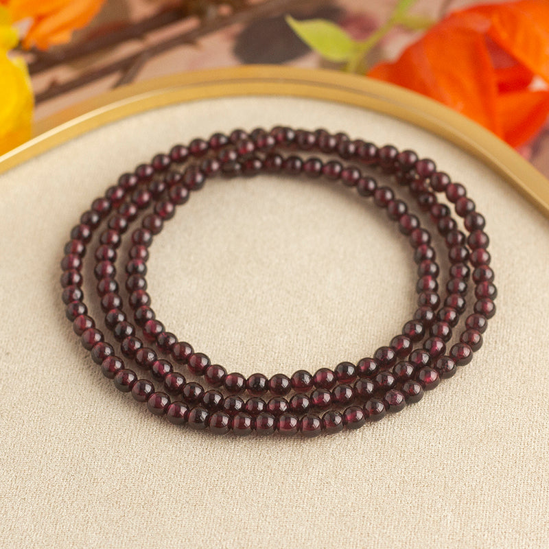 <You's jewelry>Exclusive customized garnet multi-circle bracelet (3+)