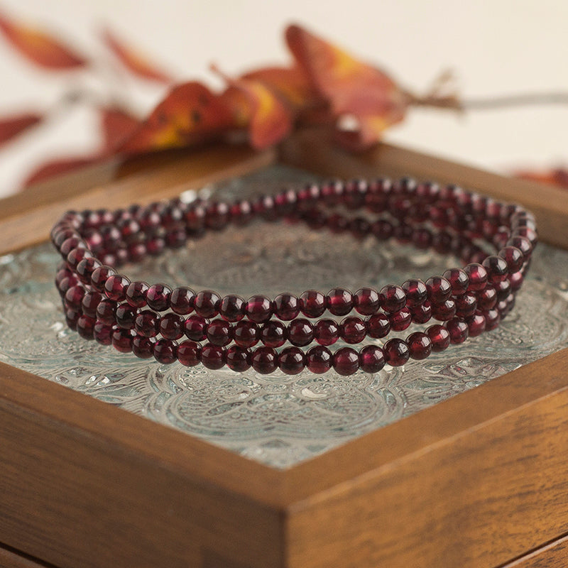 <You's jewelry>Exclusive customized garnet multi-circle bracelet (3+)