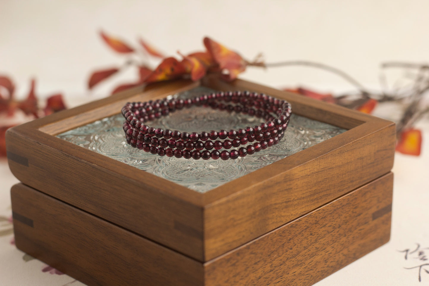 <You's jewelry>Exclusive customized garnet multi-circle bracelet (3+)