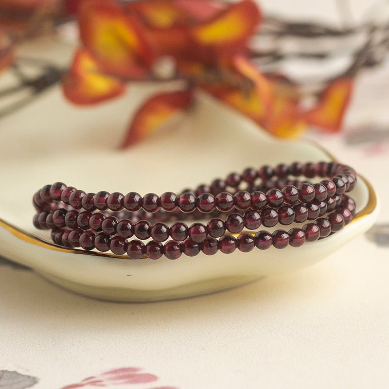 <You's jewelry>Exclusive customized garnet multi-circle bracelet (3+)