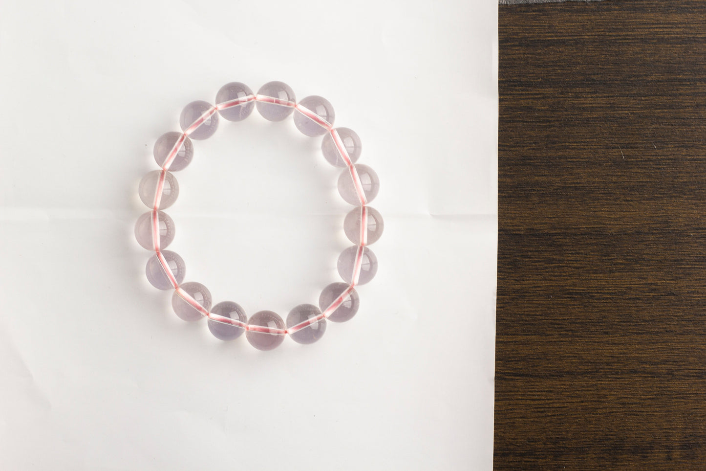 <You's jewelry>Exclusively customized six-pointed star rose quartz bracelet (11+)