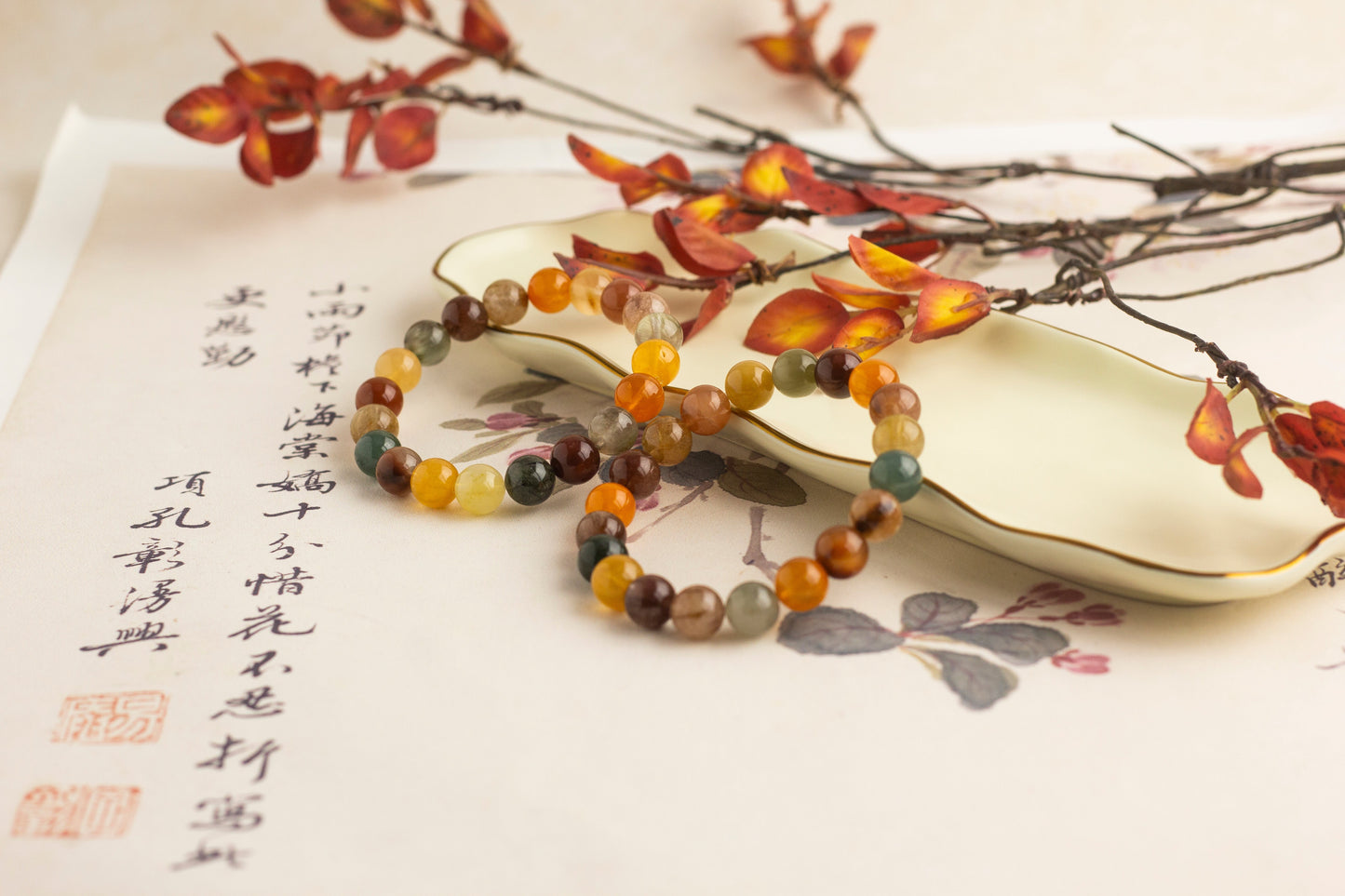 <You's jewelry>Exclusive customized Fu Lu Shou crystal bracelet (10+)