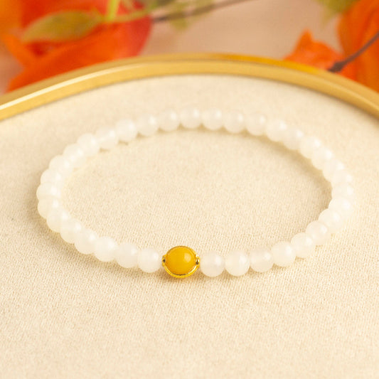 <You's jewelry>Exclusive customized 18K Hetian jade bracelet (5+)