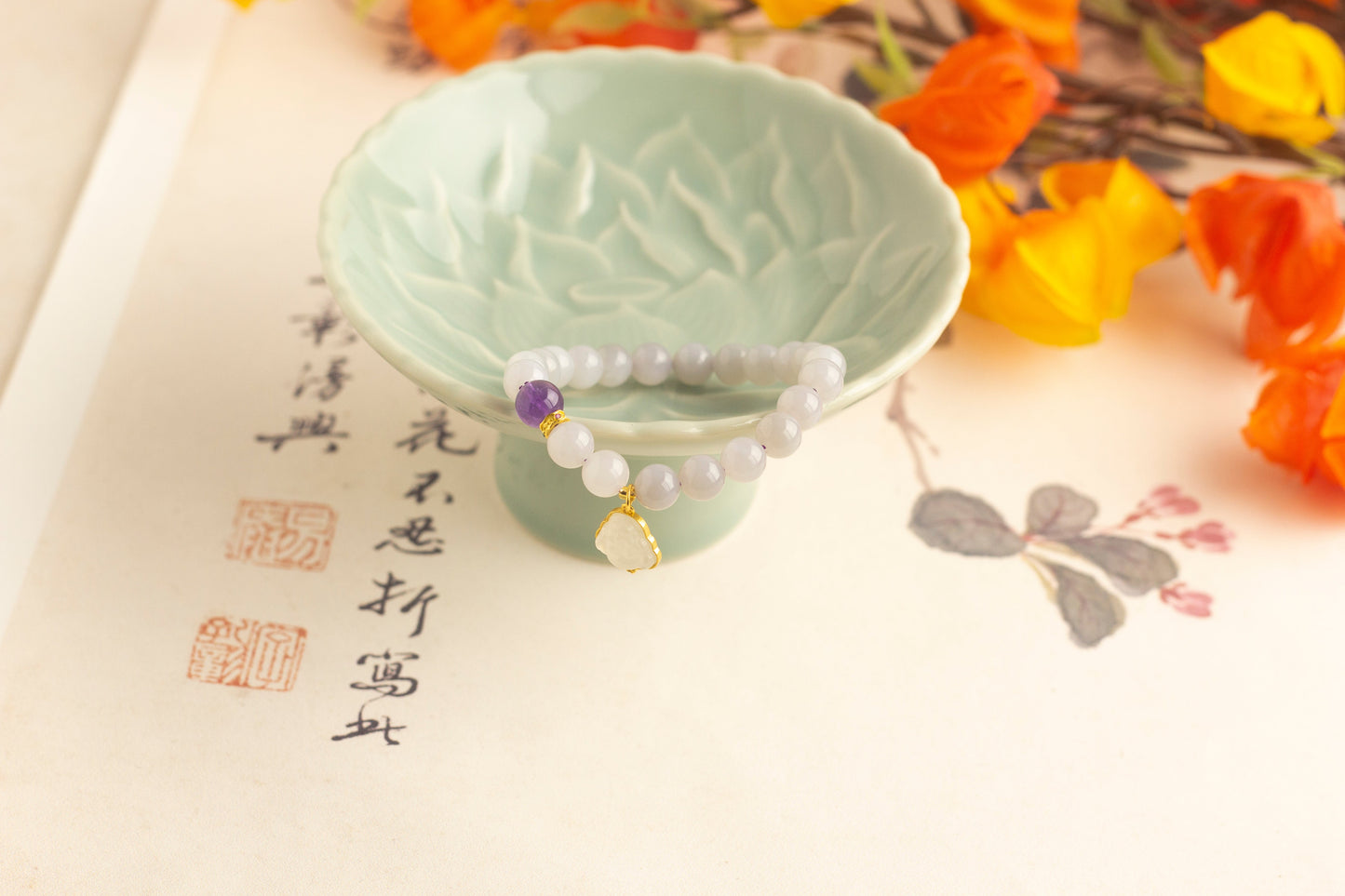 <You's jewelry>Exclusive customized Hetian jade bracelet (7+)