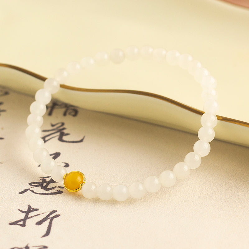 <You's jewelry>Exclusive customized 18K Hetian jade bracelet (5+)