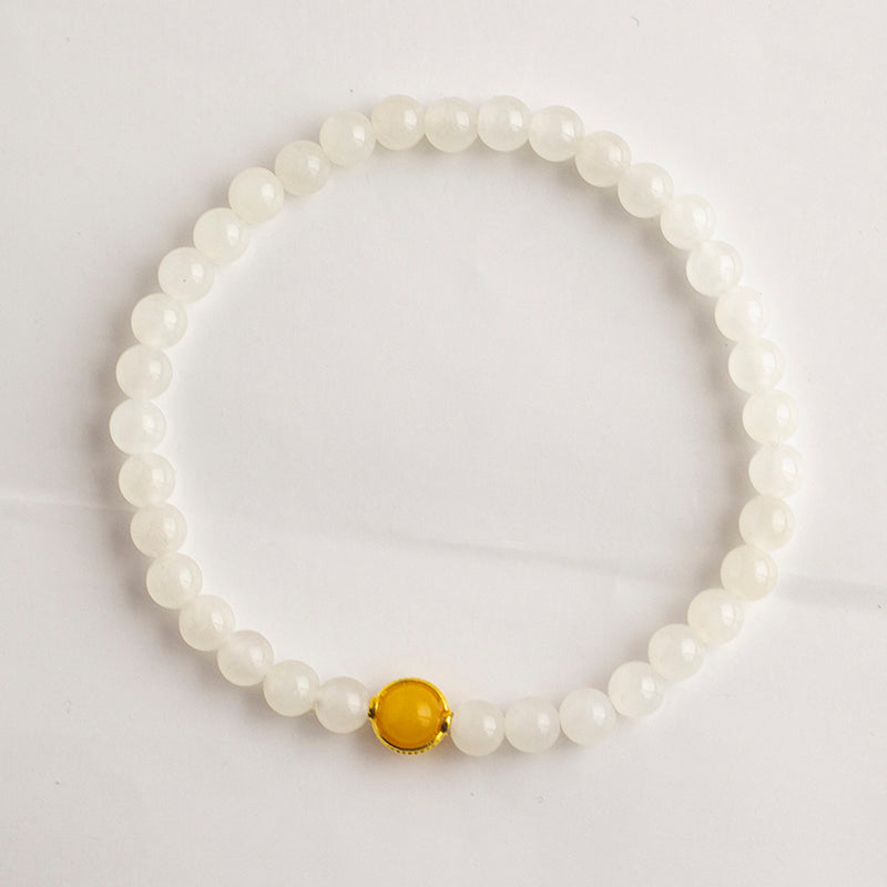 <You's jewelry>Exclusive customized 18K Hetian jade bracelet (5+)