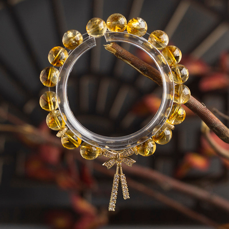 <You's jewelry>Exclusive customized yellow pagoda crystal bracelet (9+)