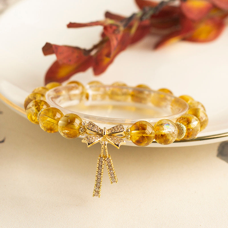 <You's jewelry>Exclusive customized yellow pagoda crystal bracelet (9+)