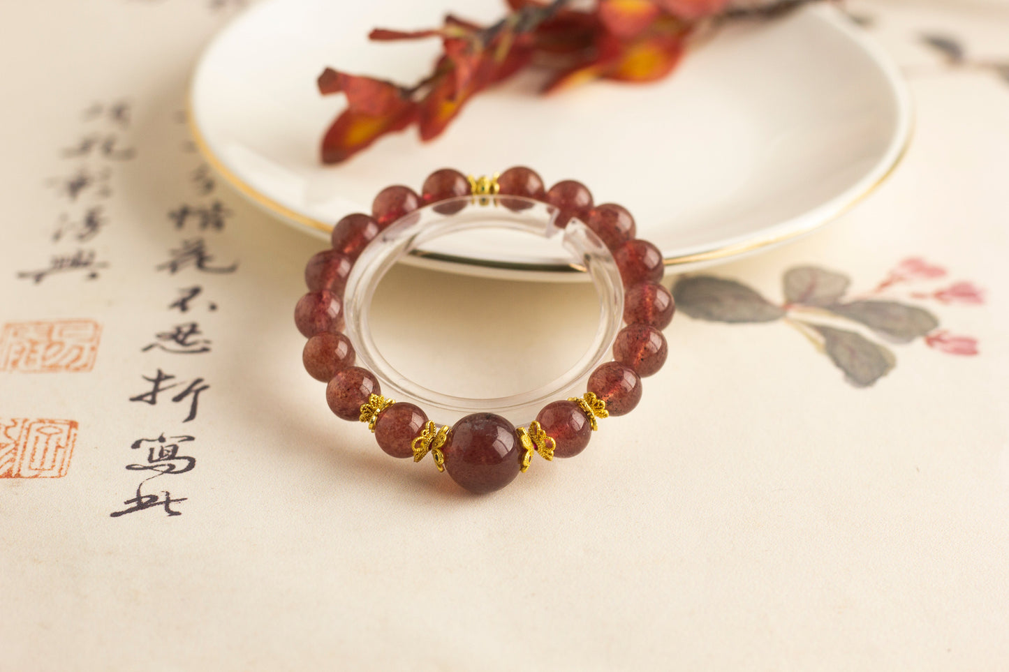 <You's jewelry>Exclusive customized strawberry crystal bracelet (10+)