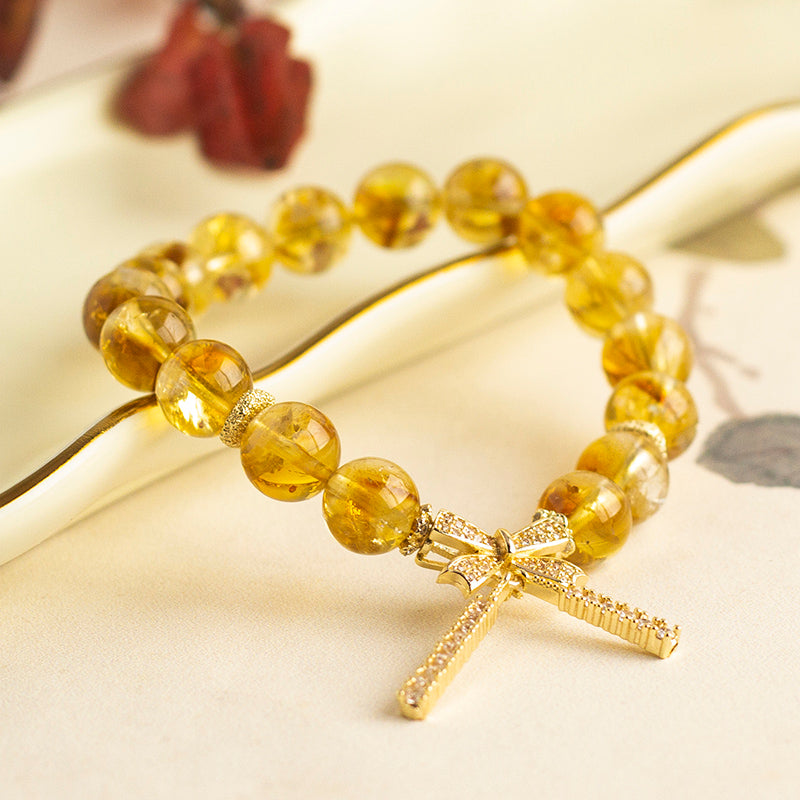 <You's jewelry>Exclusive customized yellow pagoda crystal bracelet (9+)