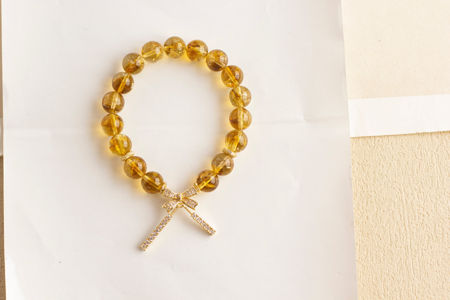 <You's jewelry>Exclusive customized yellow pagoda crystal bracelet (9+)