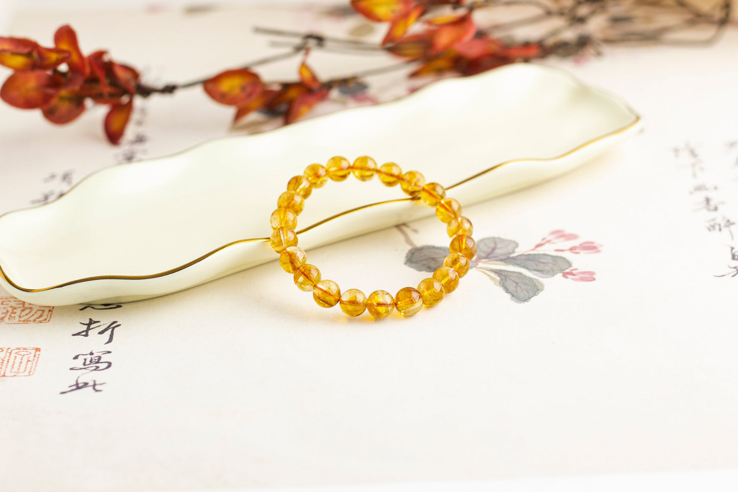 <You's jewelry>Exclusive customized yellow pagoda crystal bracelet (8+)