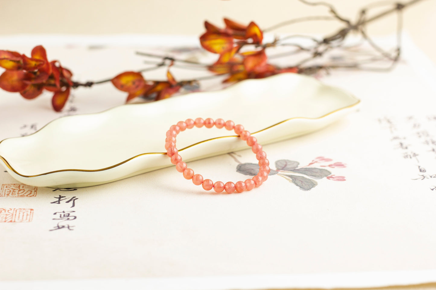 <You's jewelry>Exclusive customized rhodolite bracelet (6+)