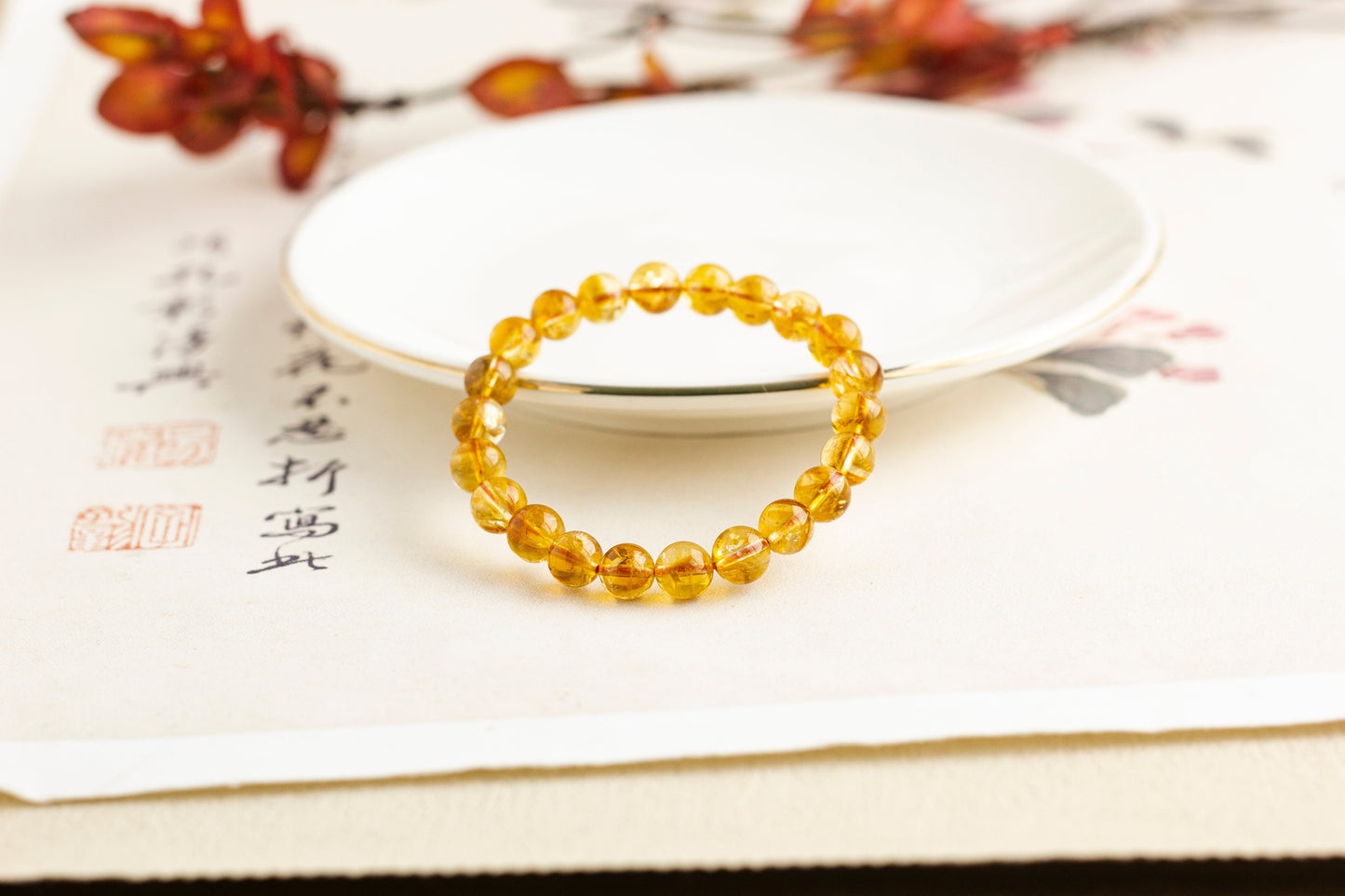 <You's jewelry>Exclusive customized yellow pagoda crystal bracelet (8+)