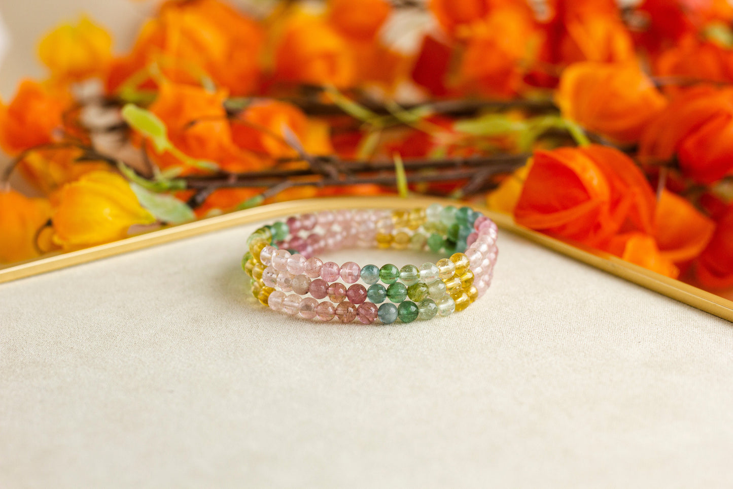 <You's jewelry>Exclusive customized tourmaline multi-ring bracelet (4+)