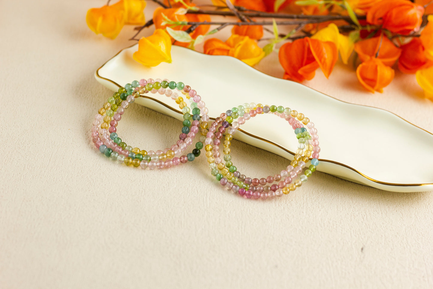 <You's jewelry>Exclusive customized tourmaline multi-ring bracelet (4+)