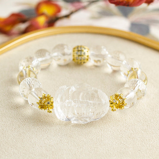 <You's jewelry>Exclusive customized white crystal bracelet (12+)