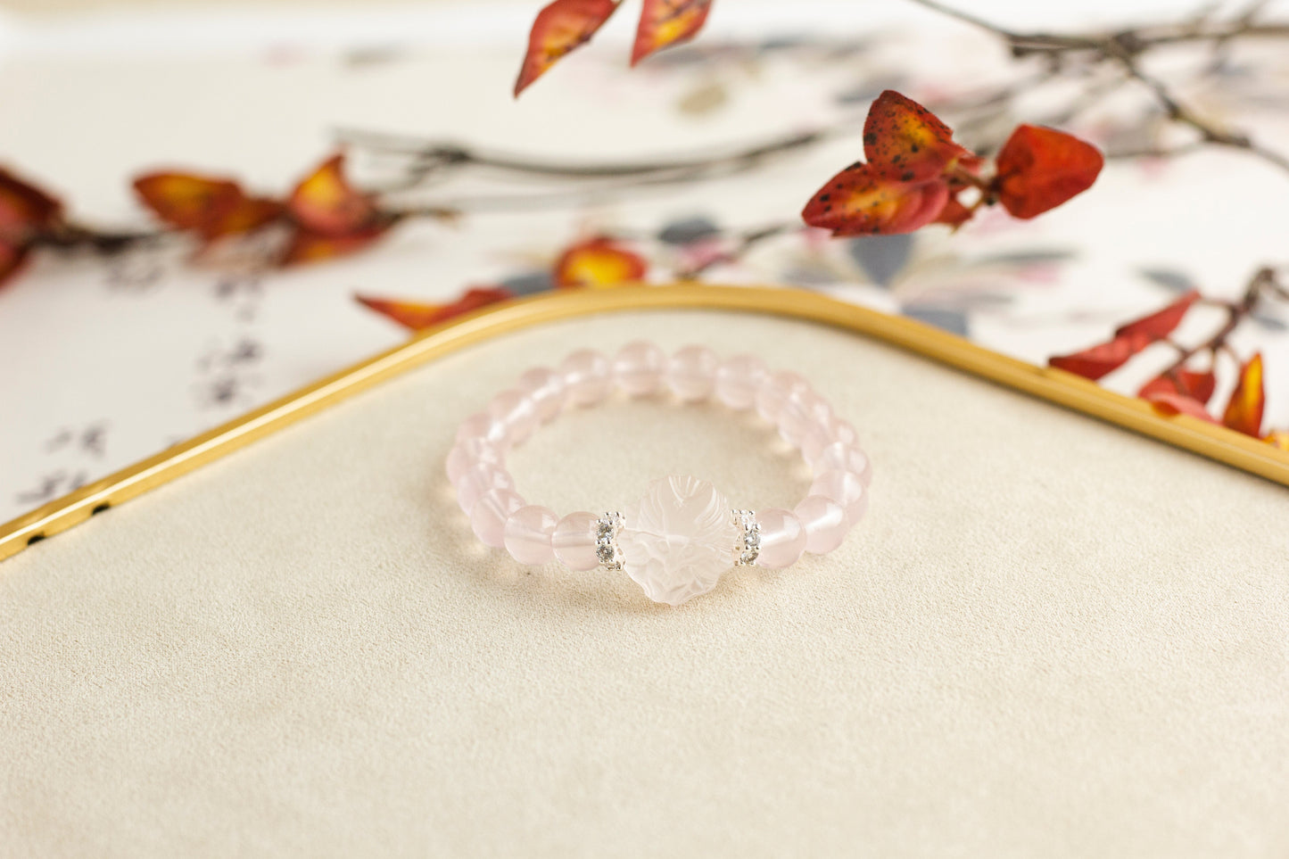 <You's jewelry>Exclusive customized rose quartz bracelet (8+)