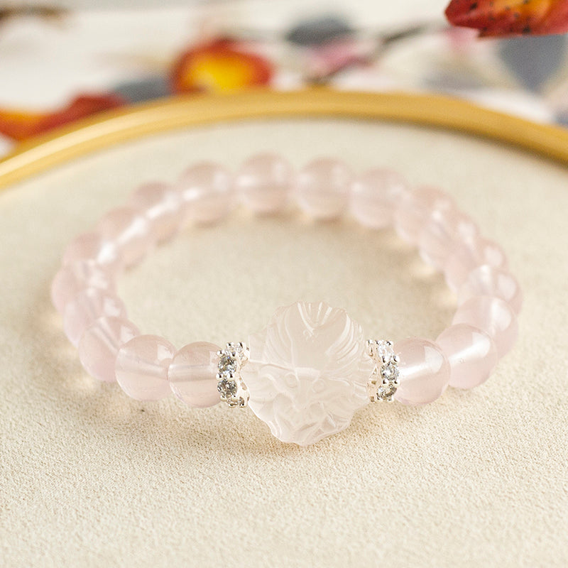 <You's jewelry>Exclusive customized rose quartz bracelet (8+)