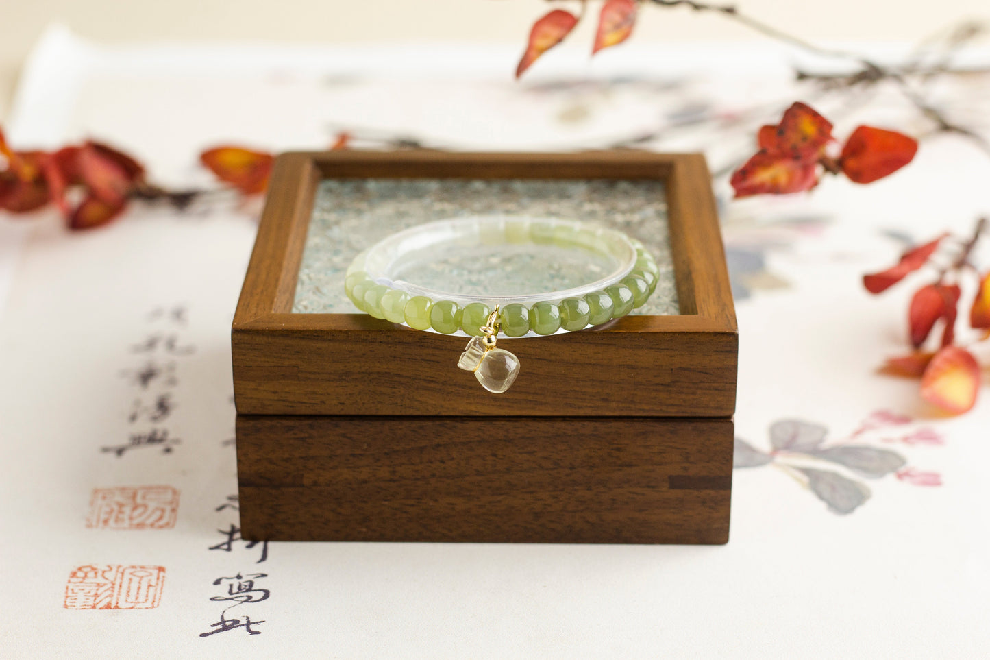 <You's jewelry>Exclusive customized Hetian jade bracelet (7+)