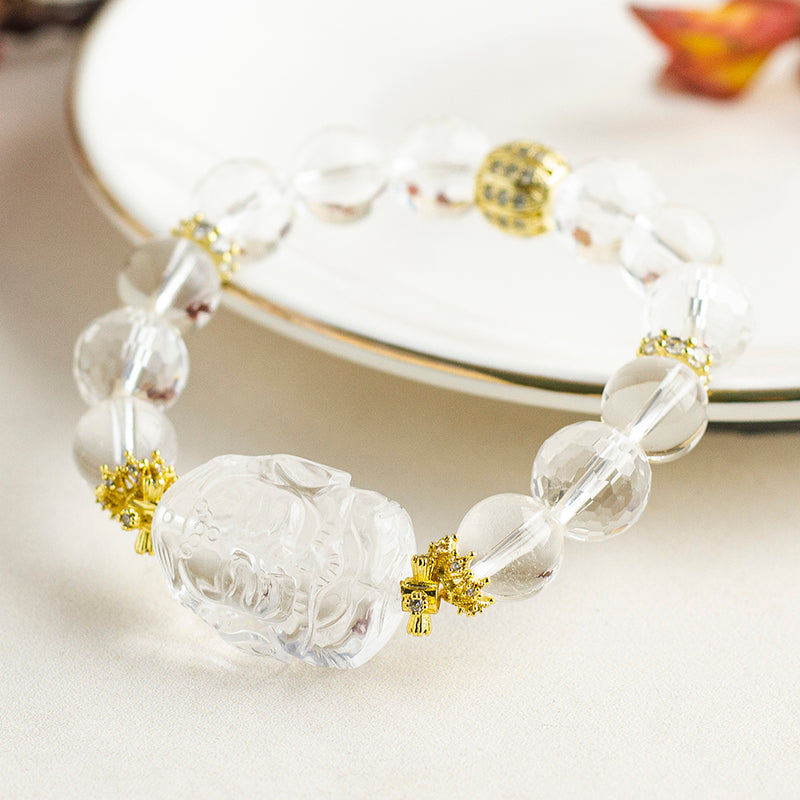 <You's jewelry>Exclusive customized white crystal bracelet (12+)