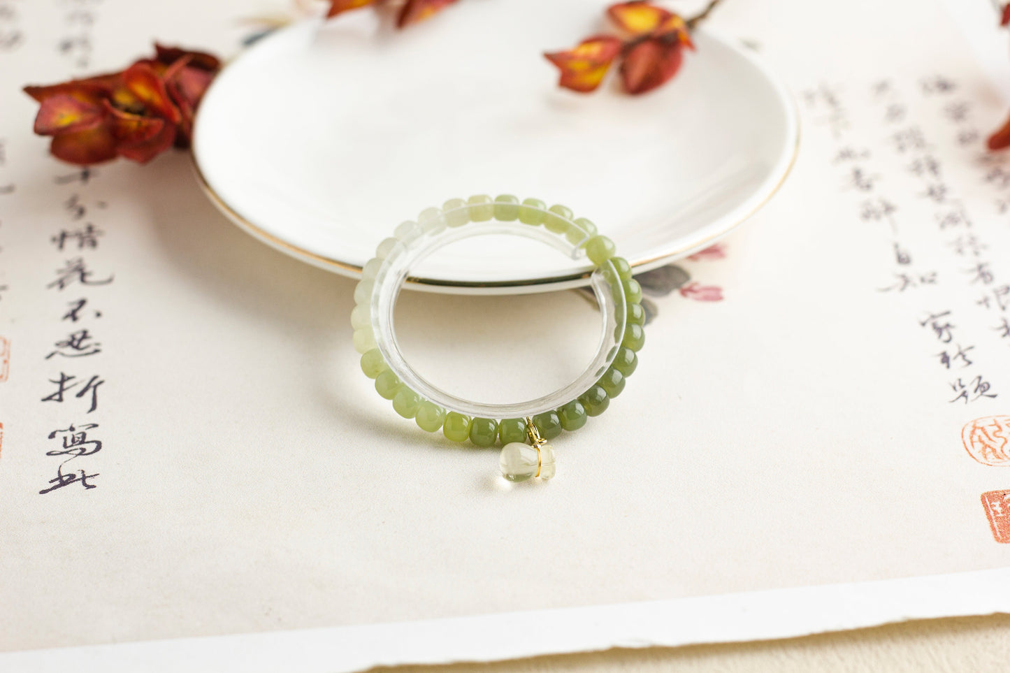 <You's jewelry>Exclusive customized Hetian jade bracelet (7+)