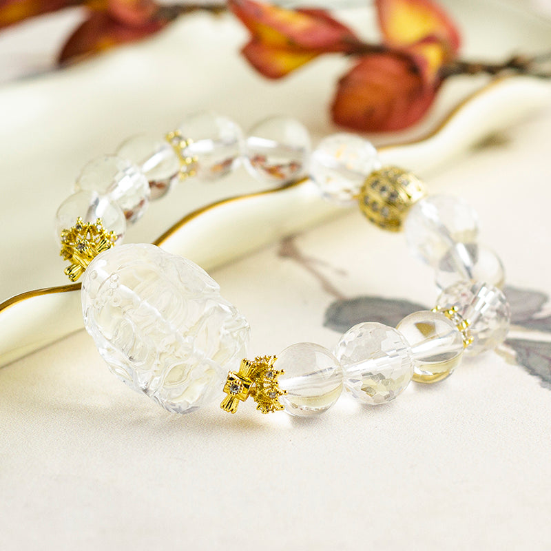 <You's jewelry>Exclusive customized white crystal bracelet (12+)