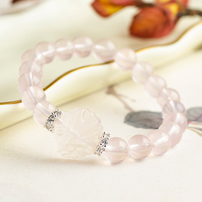 <You's jewelry>Exclusive customized rose quartz bracelet (8+)