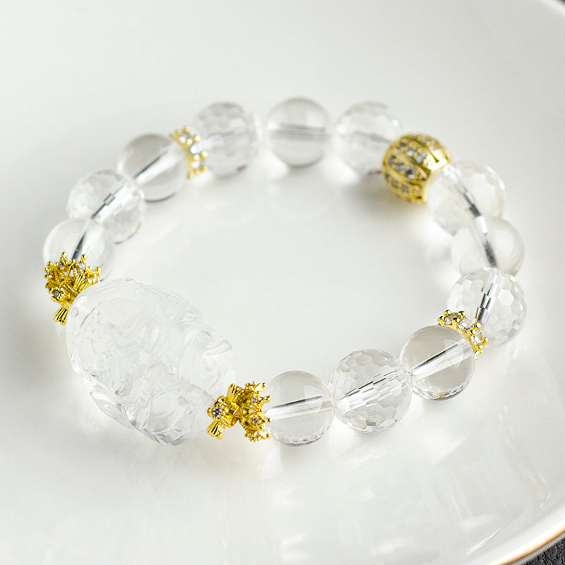 <You's jewelry>Exclusive customized white crystal bracelet (12+)