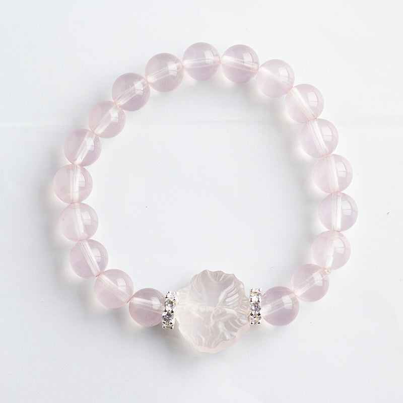 <You's jewelry>Exclusive customized rose quartz bracelet (8+)