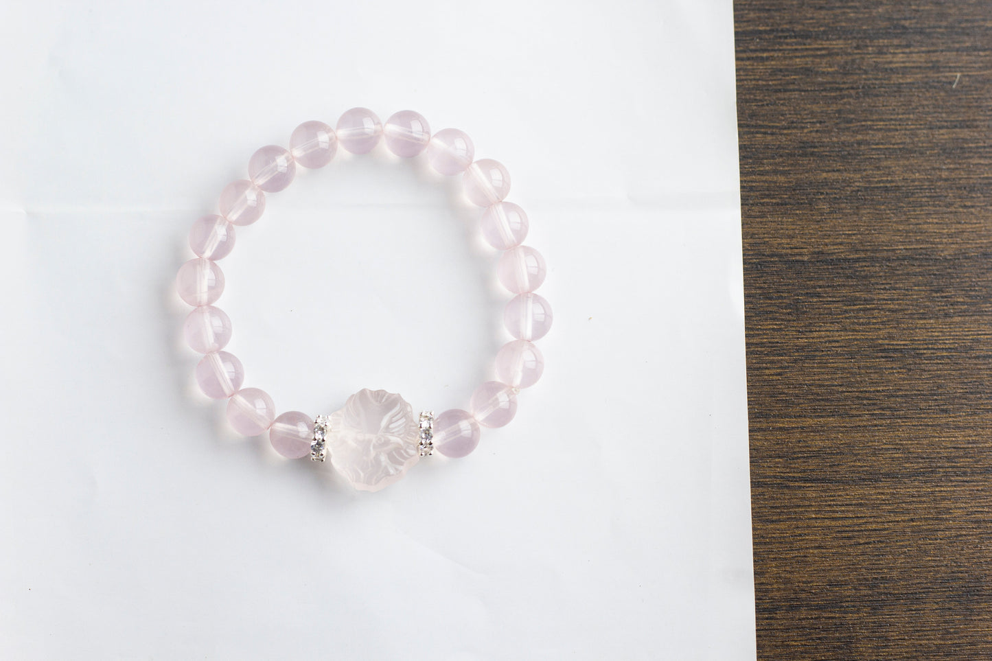 <You's jewelry>Exclusive customized rose quartz bracelet (8+)