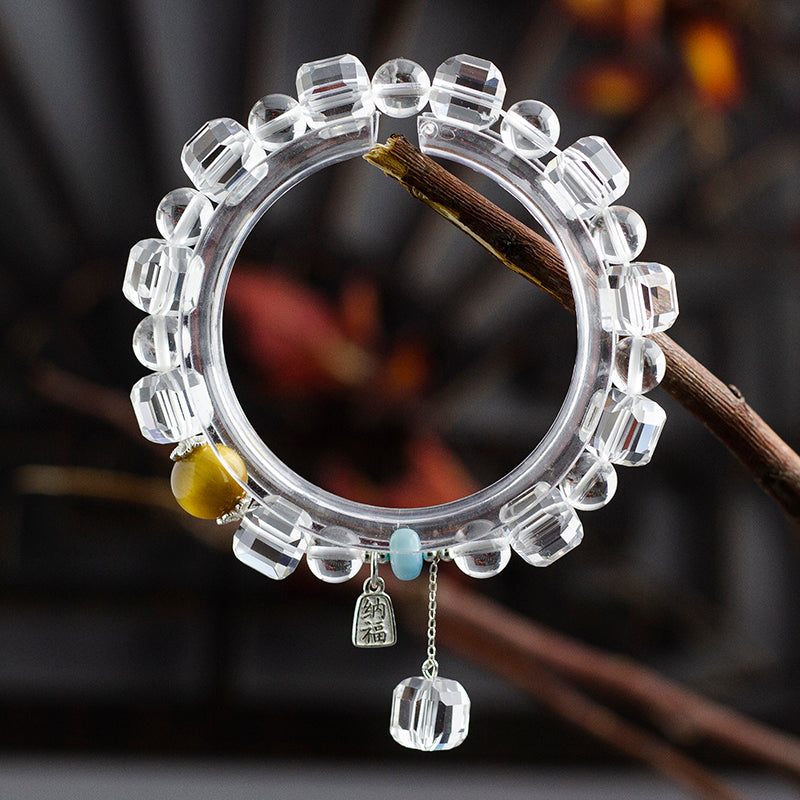 <You's jewelry>Exclusive customized white crystal bracelet (9+)