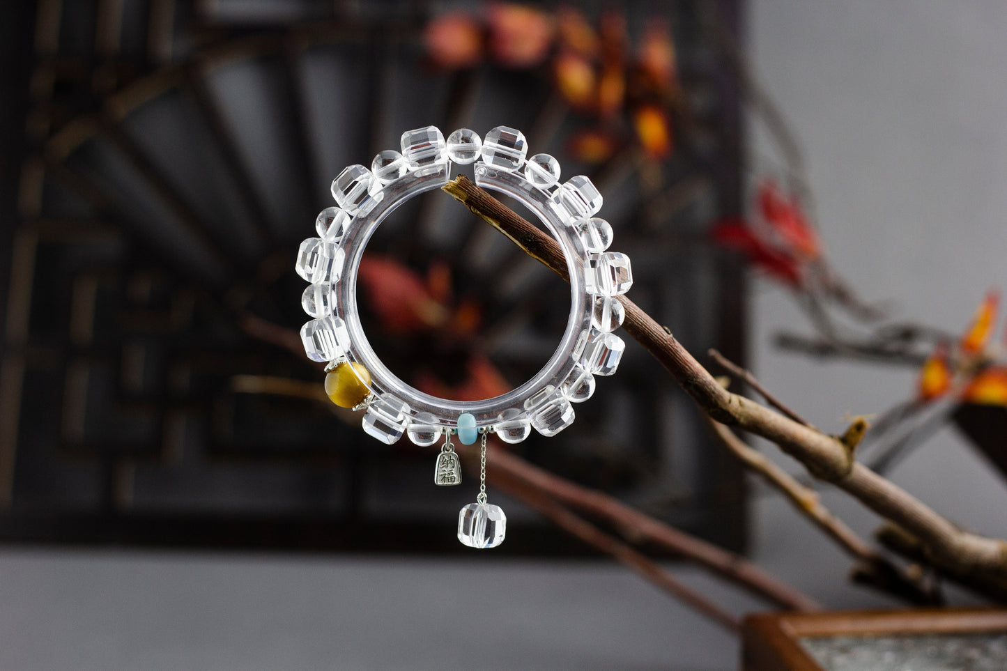 <You's jewelry>Exclusive customized white crystal bracelet (9+)