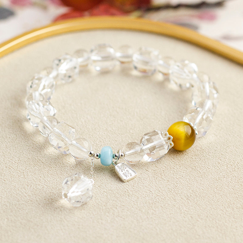 <You's jewelry>Exclusive customized white crystal bracelet (9+)