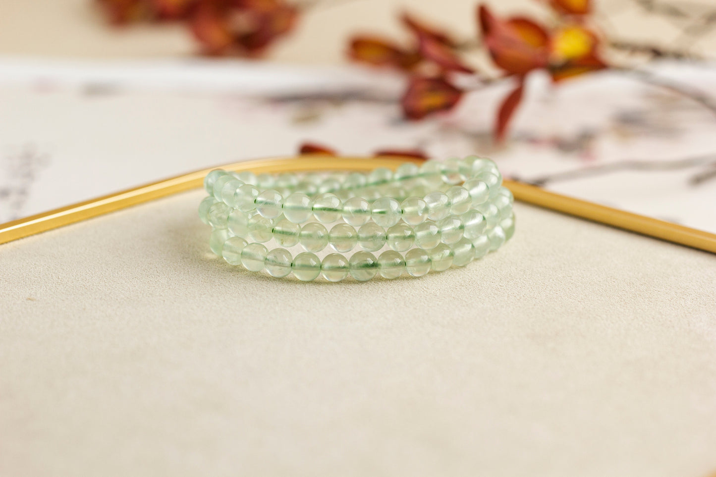 <You's jewelry>Exclusively customized green strawberry multi-circle bracelet (6+)