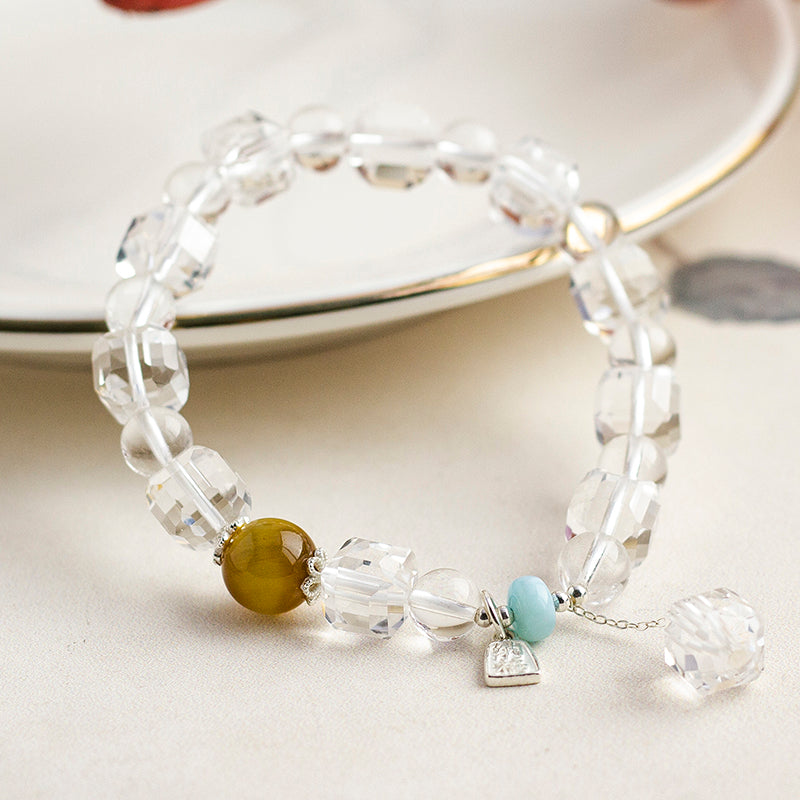 <You's jewelry>Exclusive customized white crystal bracelet (9+)