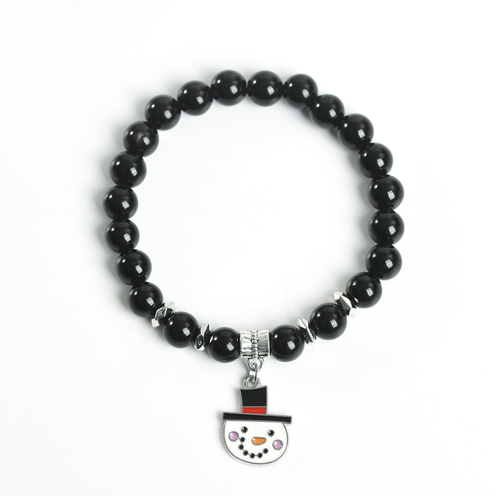 Christmas series of cute snowman crystal creative Christmas bracelets, trendy and high-end bracelets