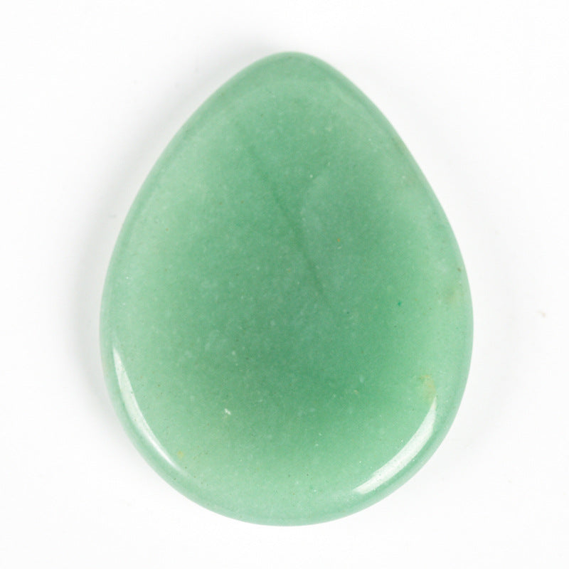 Natural jade drop-shaped massage stone energy crystal