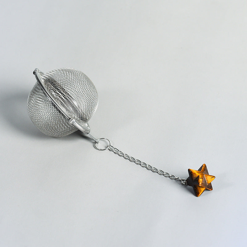 Crystal Merkaba mesh chain stainless steel tea drain soup Weibao tea maker hot pot marinade filter and seasoning ball