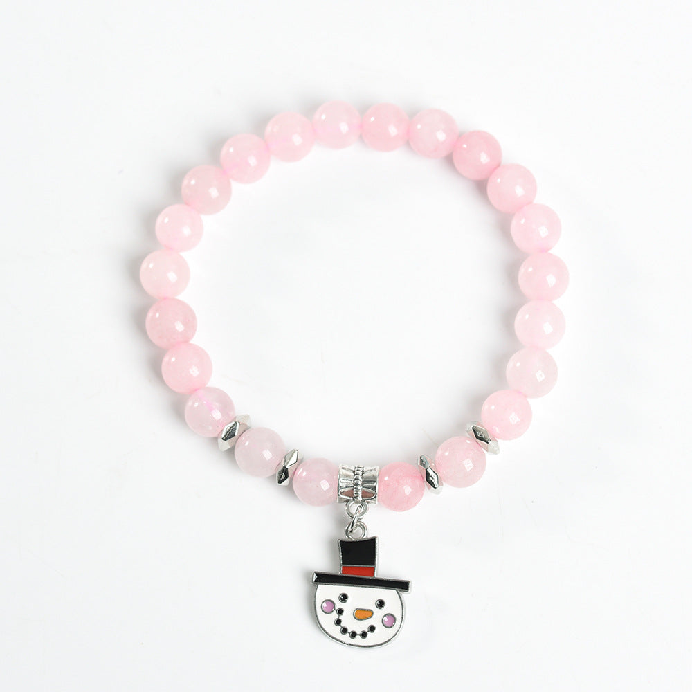 Christmas series of cute snowman crystal creative Christmas bracelets, trendy and high-end bracelets