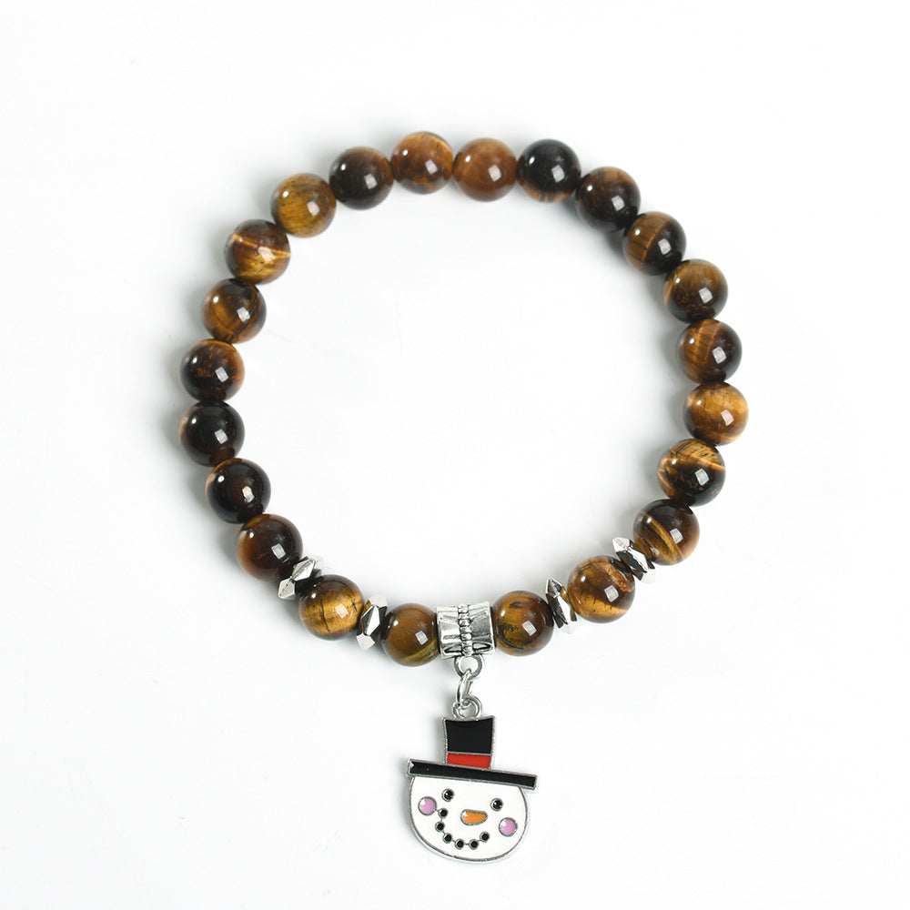 Christmas series of cute snowman crystal creative Christmas bracelets, trendy and high-end bracelets